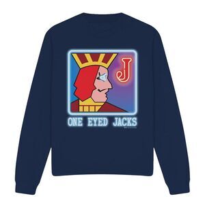 Twin Peaks Unisex Adult One Eyed Jacks Sweatshirt / Navy